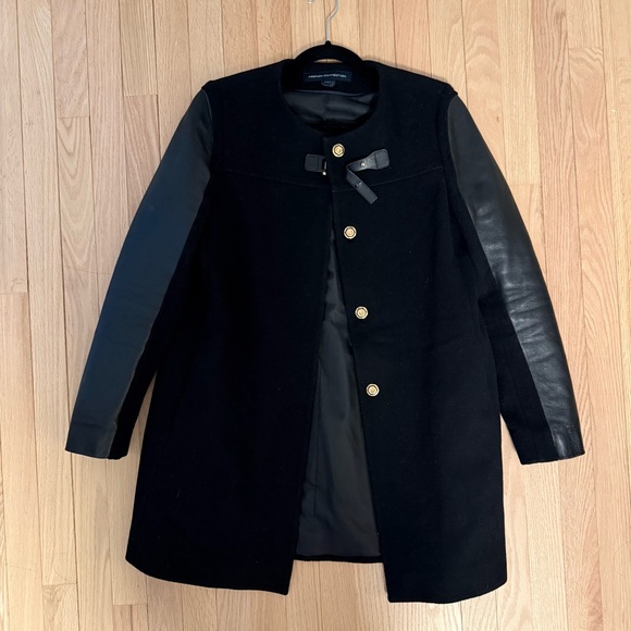 French Connection Jackets & Blazers - French connection 100% lambskin leather and wool Italian made